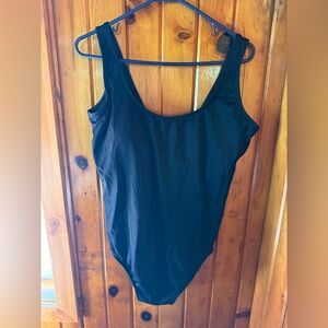 Catalina Black Scoop Neck Bodysuit 2x